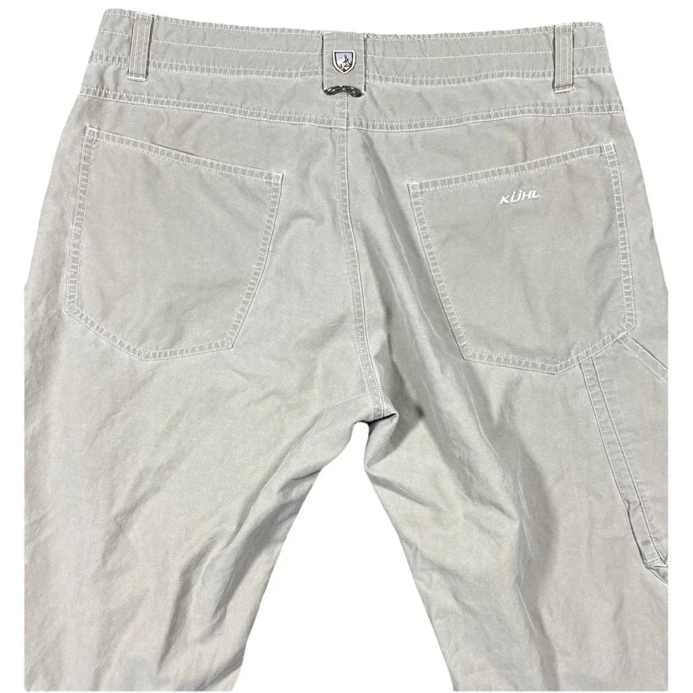 Kuhl Kuhldry Tan Hiking Pants - Ripstop Fabric Cargo Pockets - Men's 36x32